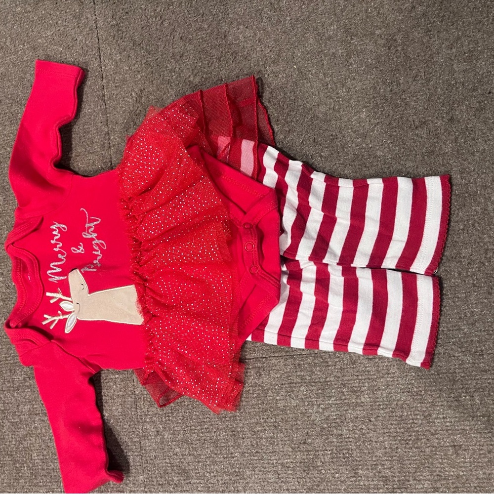 Baby Essentials Red and White Kids Matching Set